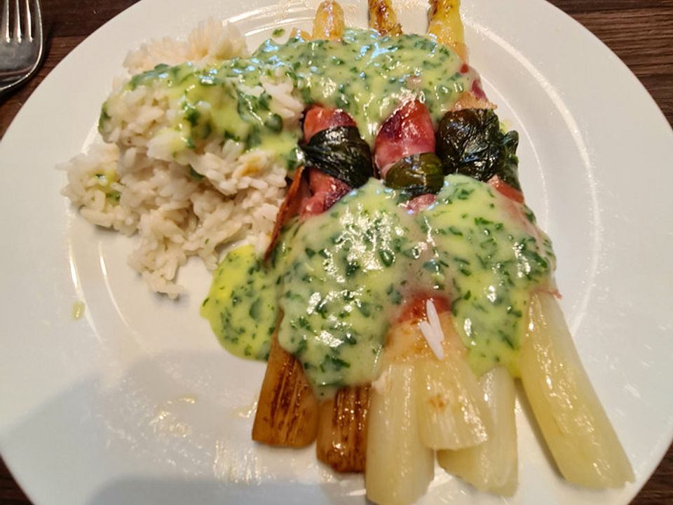 Spargel mit Schinken und Bärlauch| Chefkoch