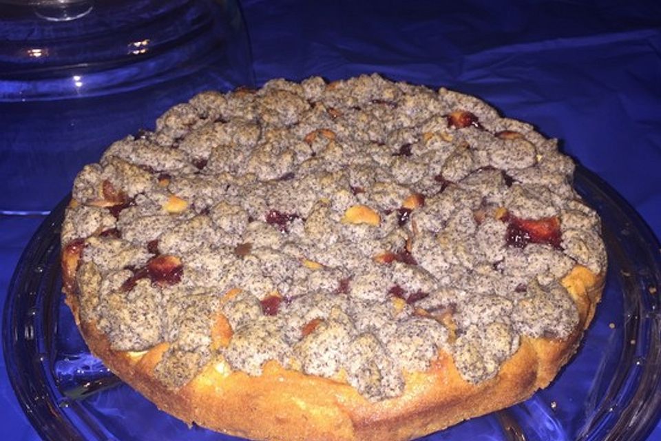 Apfel-Birnen-Kuchen mit Mohnstreusel