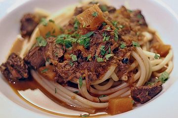 Rindergulasch mit Kürbis