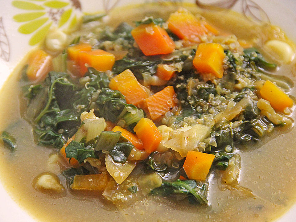 Quinoa - Karotten - Suppe mit Mangold Einlage | Chefkoch