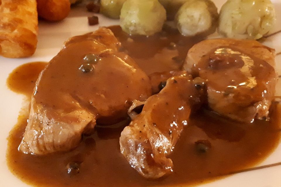 Schweinefilet in Pfefferrahm