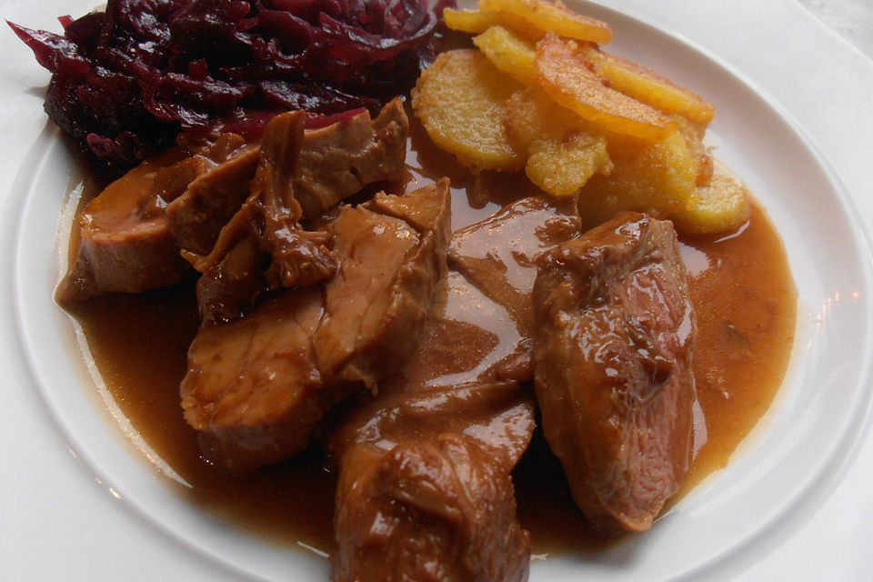 Schweinefilet in Pfefferrahm