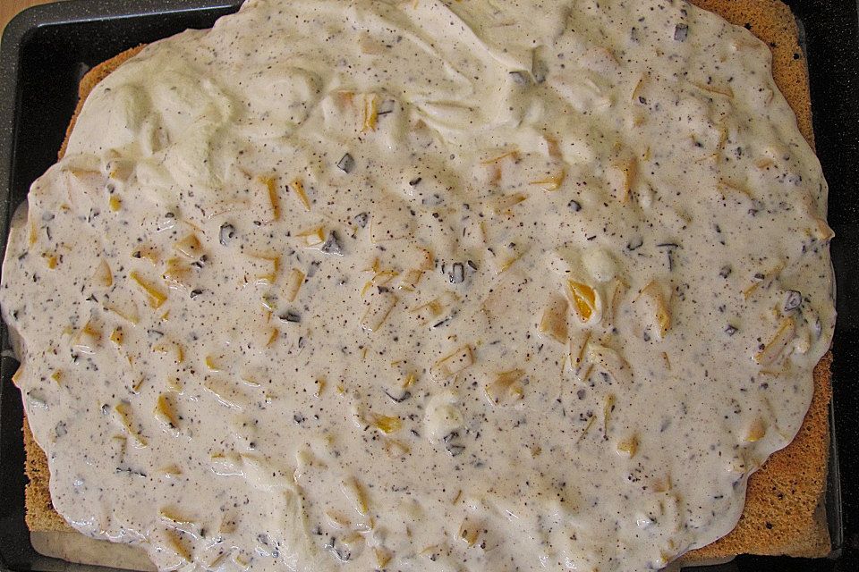 Stracciatella - Pfirsich - Schnitte