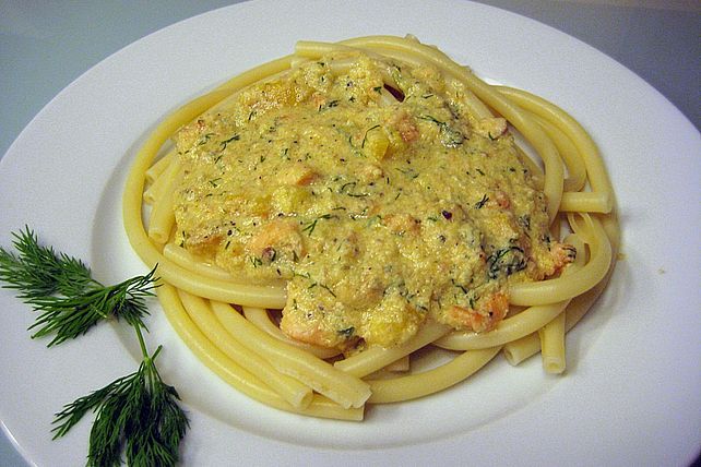 Lachsspaghetti in Pfirsich - Sahne - Sauce von Cleo13| Chefkoch