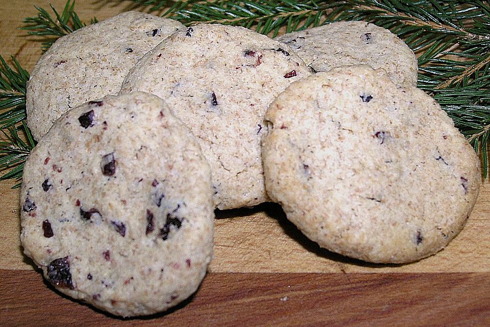 Cookies mit getrockneten Cranberries