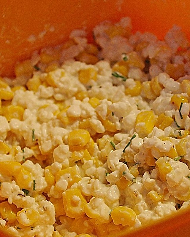 Maissalat mit Hüttenkäse