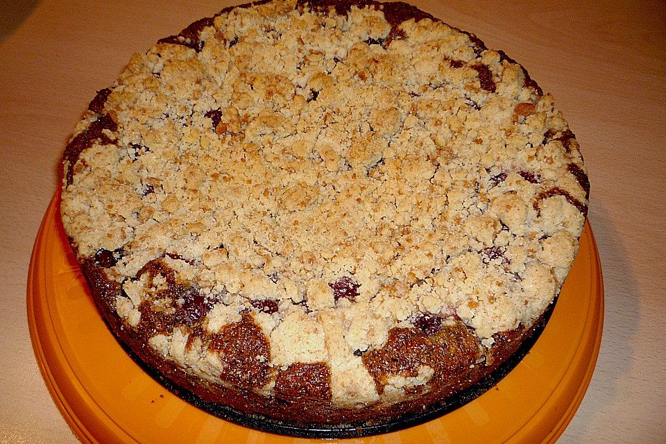 Mohn - Kirschkuchen mit Streusel