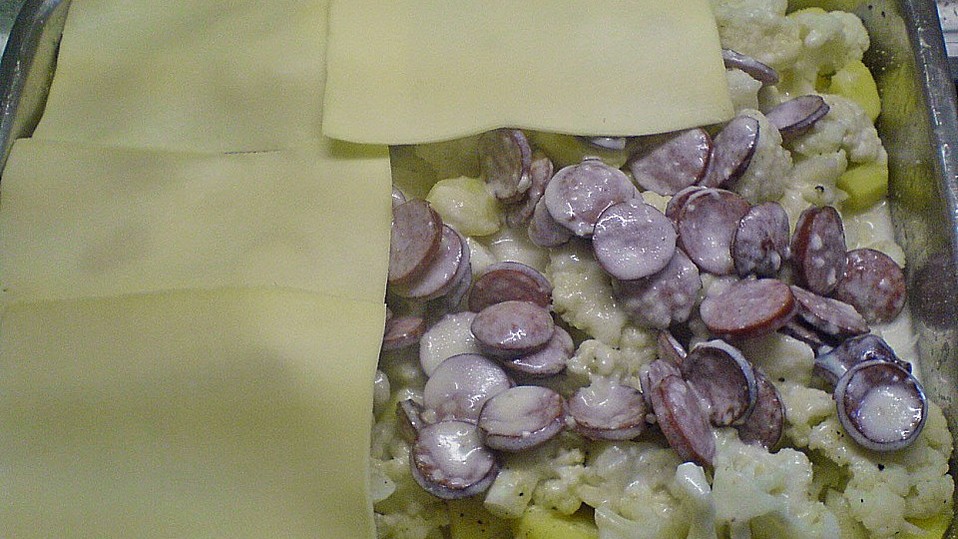 Blumenkohlauflauf mit Cabanossi von tinkerbelle67