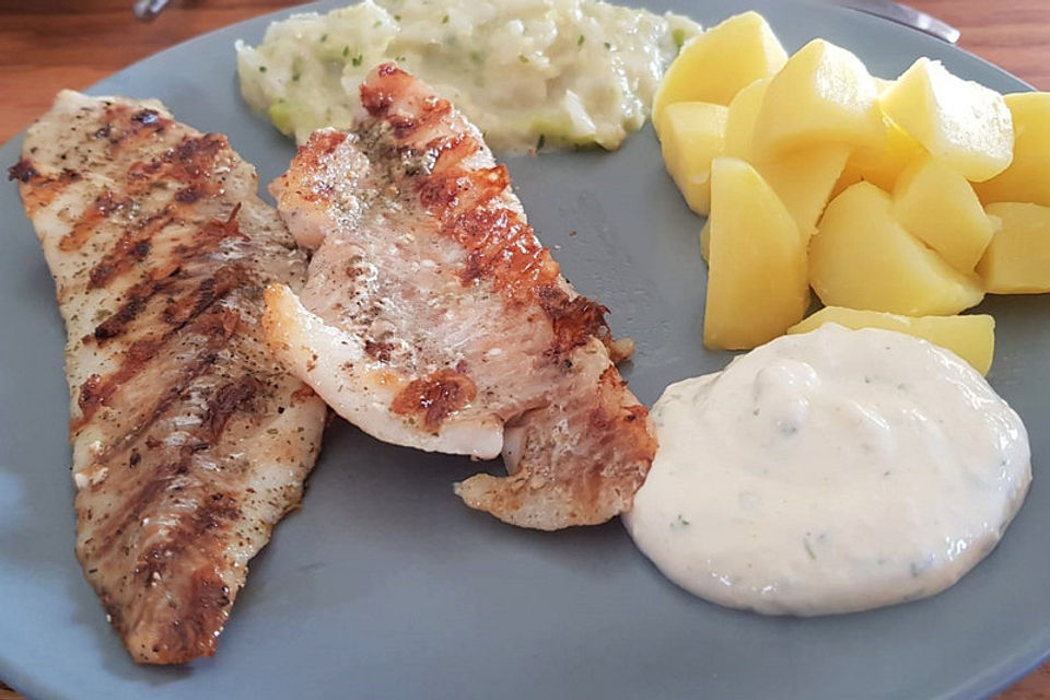 Gegrillte Seelachsfilets