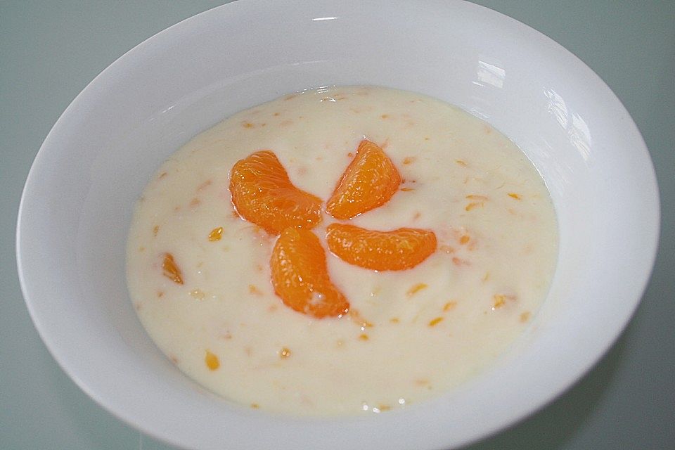 Erfrischender Mandarinenpudding