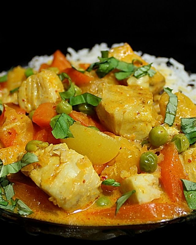 Fruchtiges Asia-Fisch-Curry