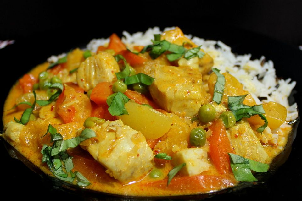 Fruchtiges Asia-Fisch-Curry