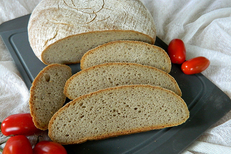 Roggenmischbrot 60/40 mit Sauerteig und Vorteig