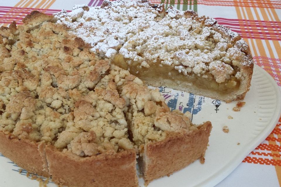 Veganer Apfel - Streusel - Kuchen