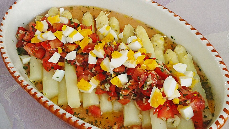 Spargel Mit Vinaigrette Ei