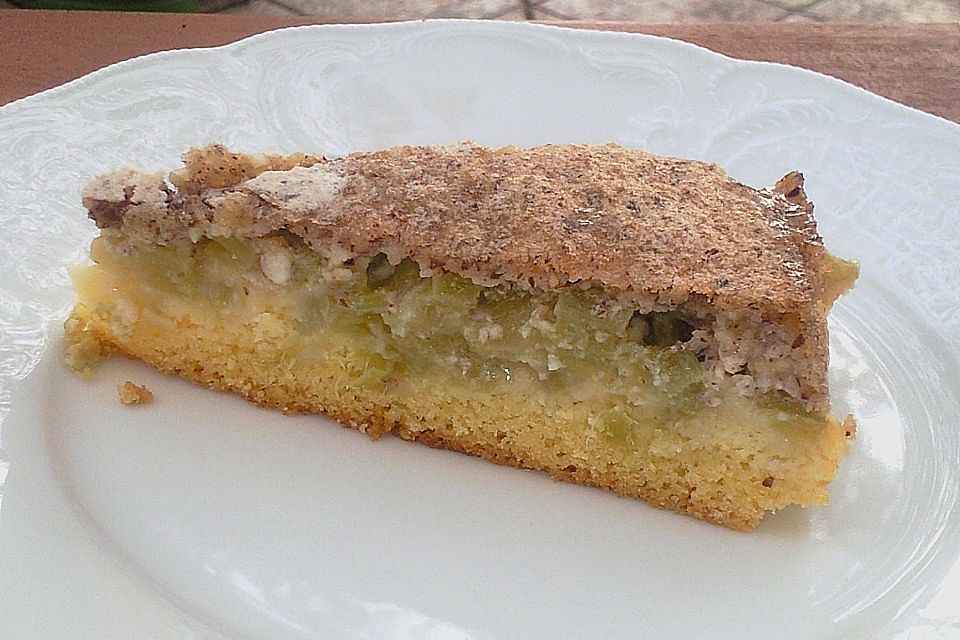 Rhabarberkuchen mit Baiserhaube