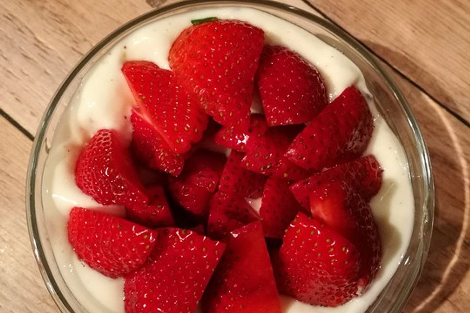 Erdbeeren mit Quark