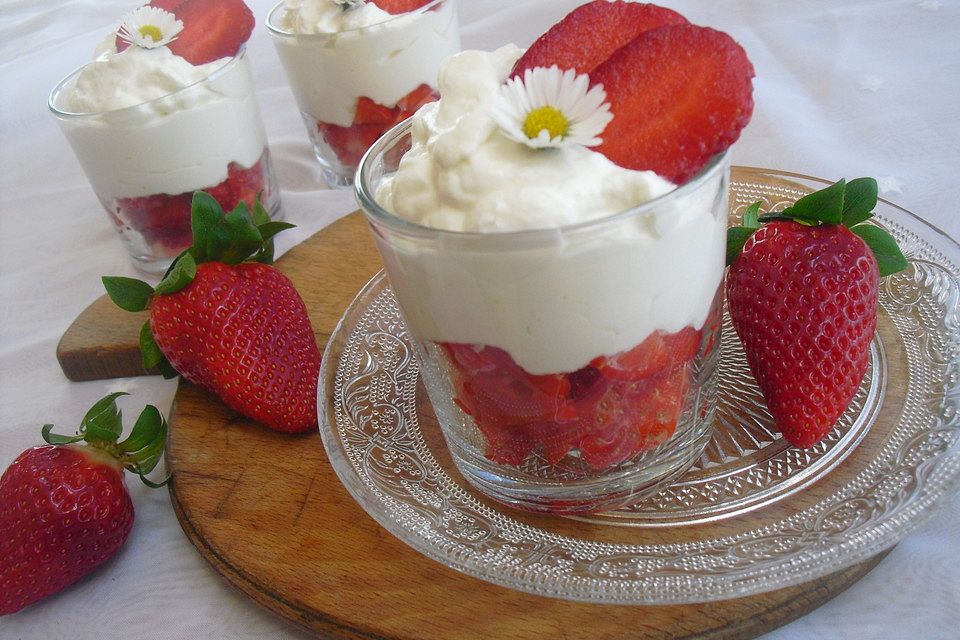 Erdbeeren mit Quark