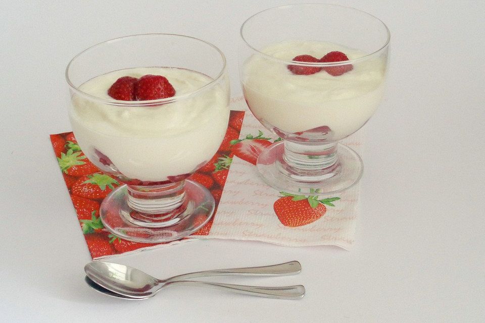 Erdbeeren mit Quark