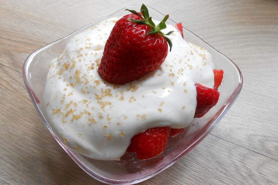 Erdbeeren mit Quark