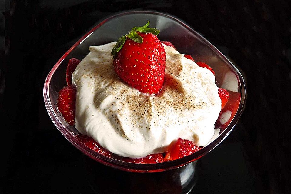 Erdbeeren mit Quark