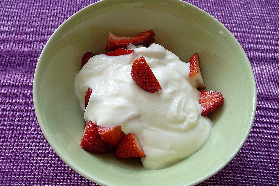 Erdbeeren mit Quark