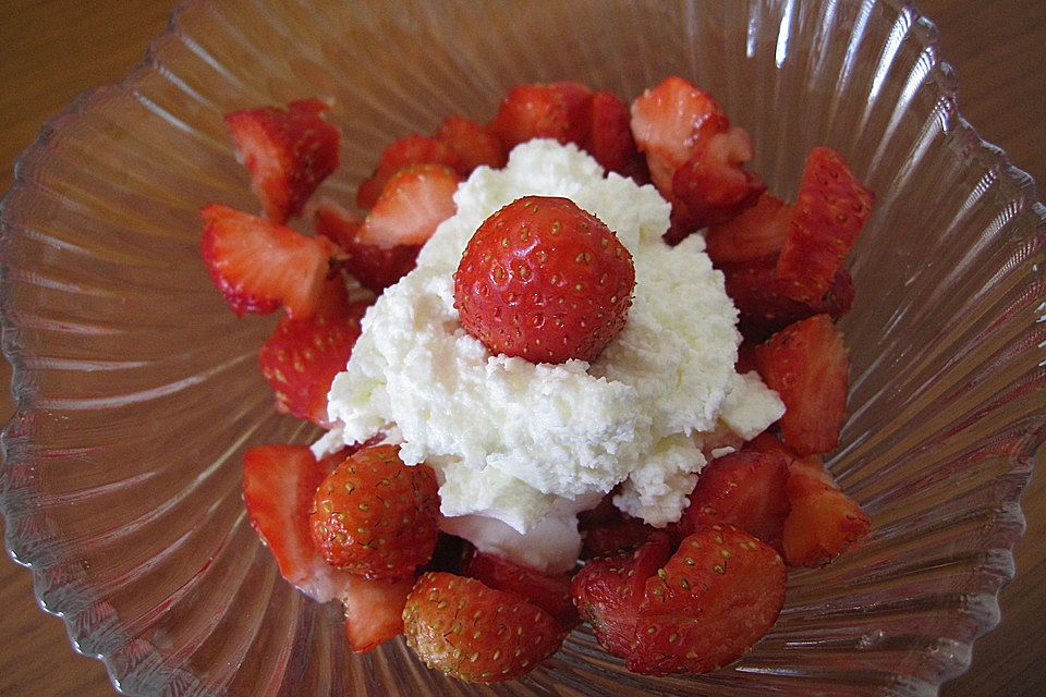 Erdbeeren mit Quark