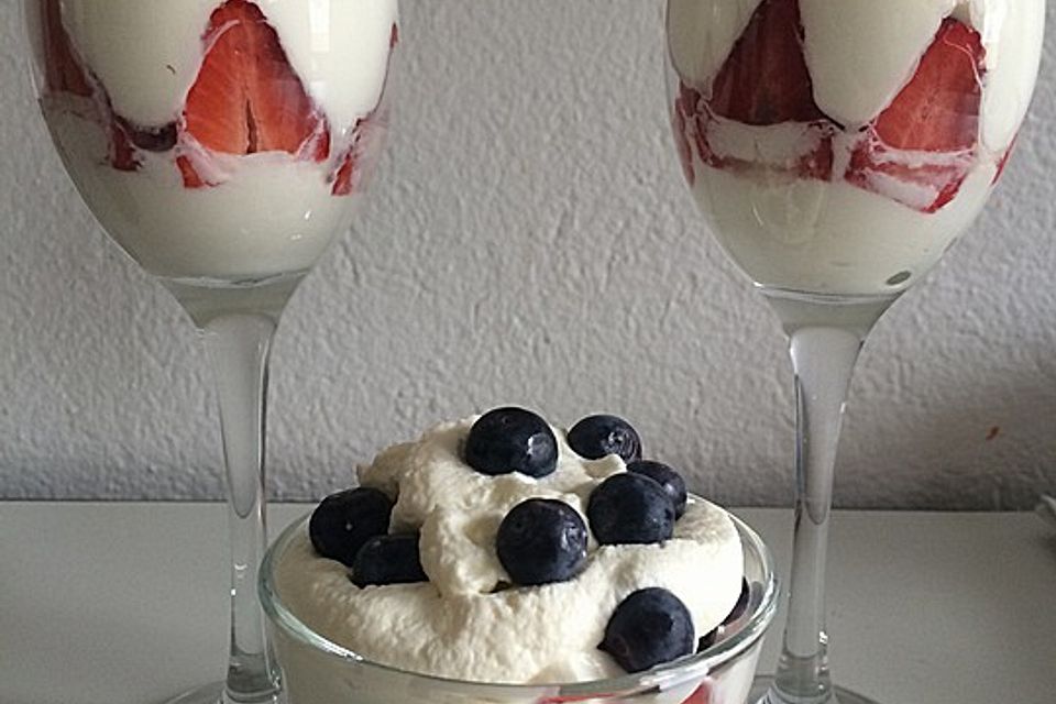 Erdbeeren mit Quark