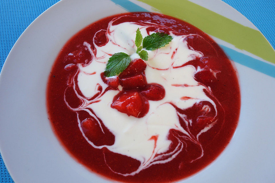 Erdbeeren mit Quark