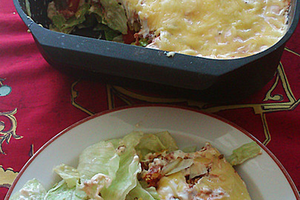 Überbackener Taco - Salat