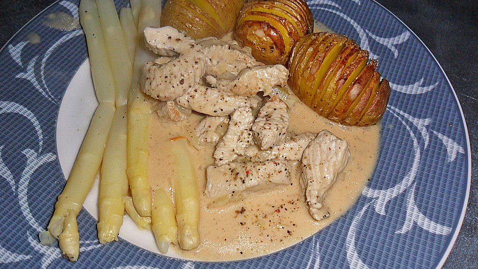 Putengeschnetzeltes in Cognac - Pfeffer - Rahm von Gabbini Putengeschnetzeltes in Cognac - Pfeffer - Rahm von Gabbini