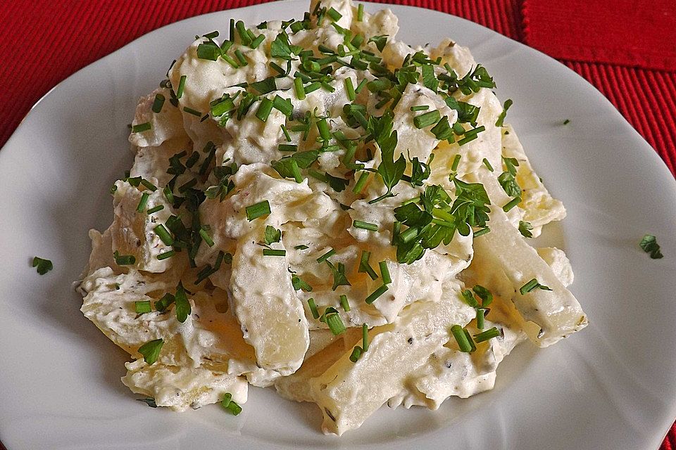 Kohlrabi mit Frischkäse