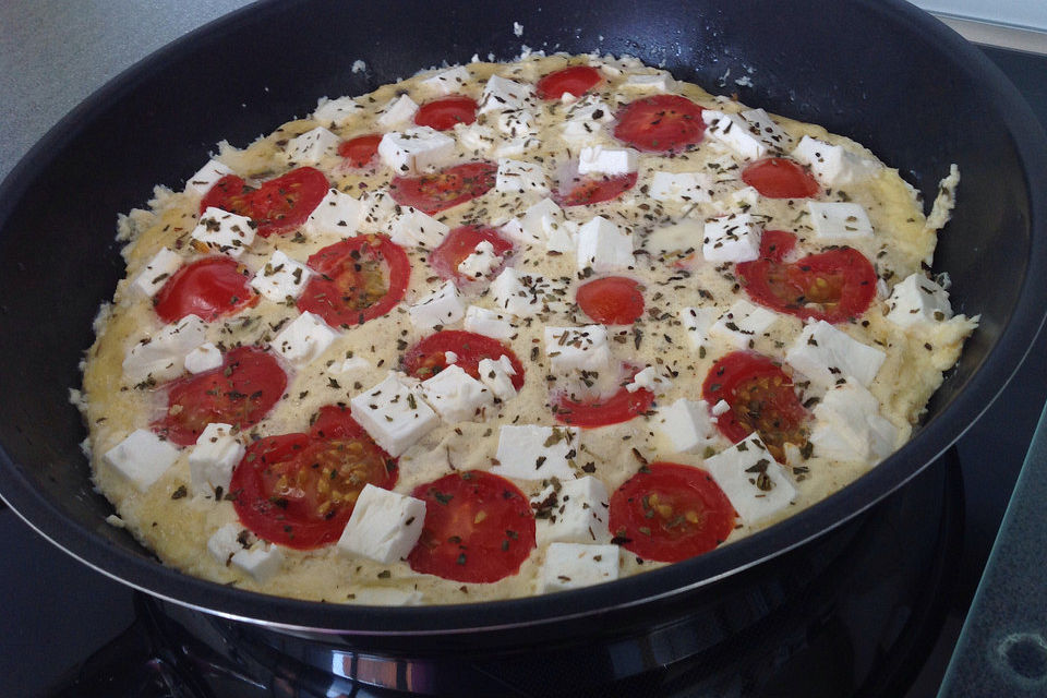 Tomaten - Feta - Omelett