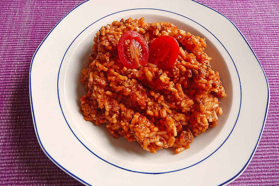 Tomatenreis mit Hackfleisch