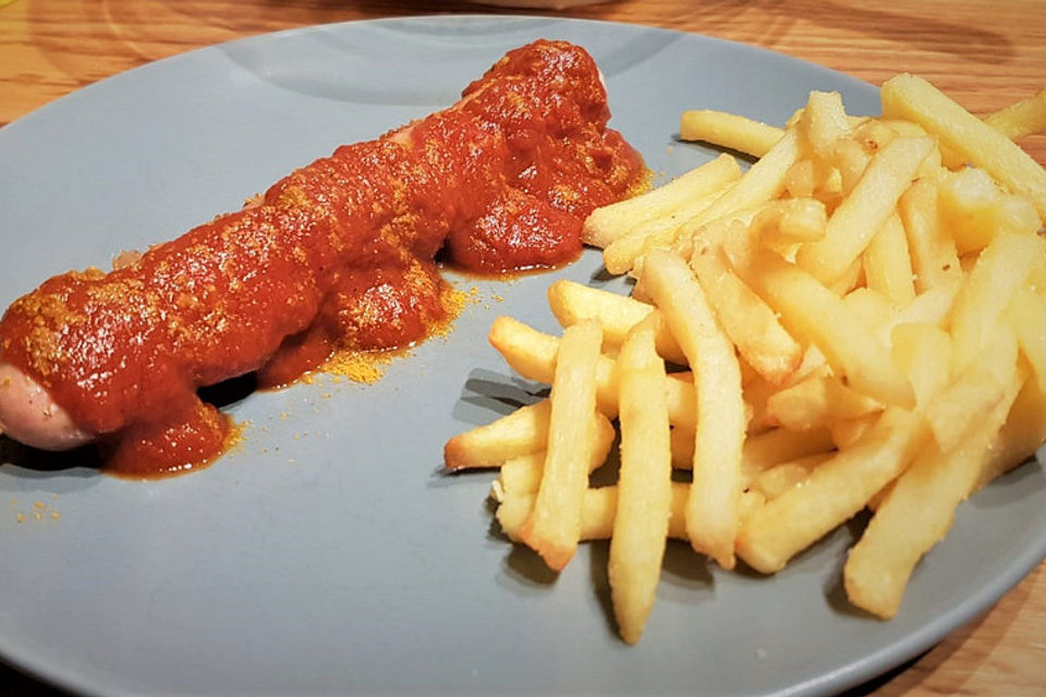 Currywurst mit Pommes