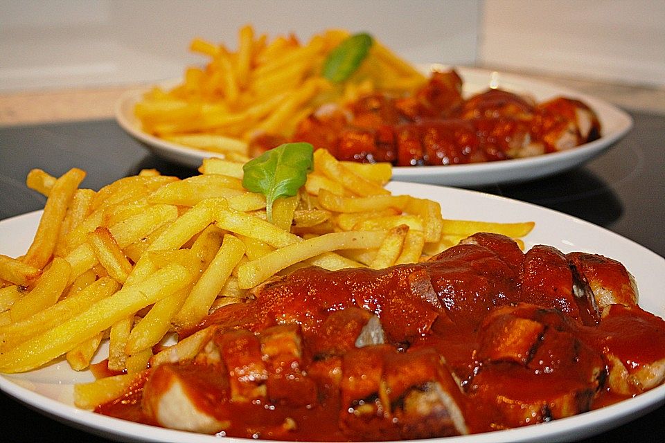 Currywurst mit Pommes