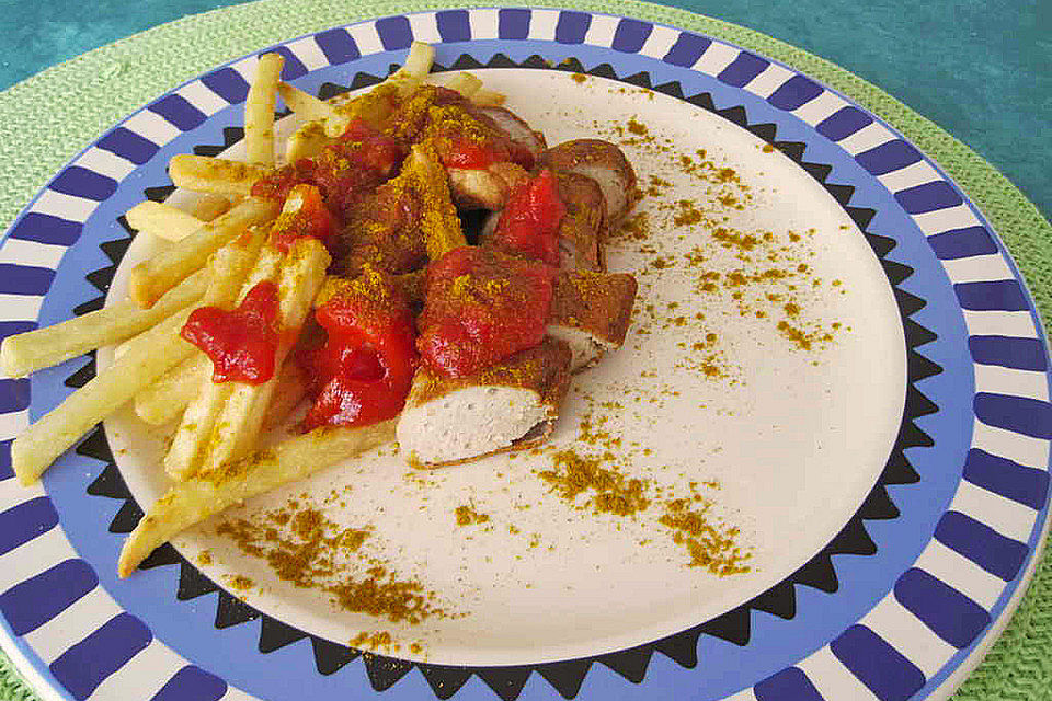 Currywurst mit Pommes