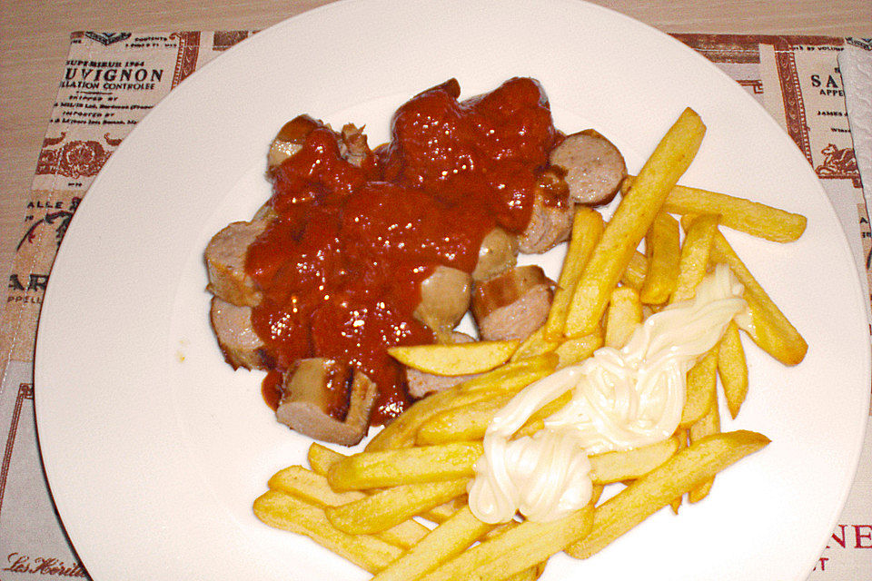 Currywurst mit Pommes