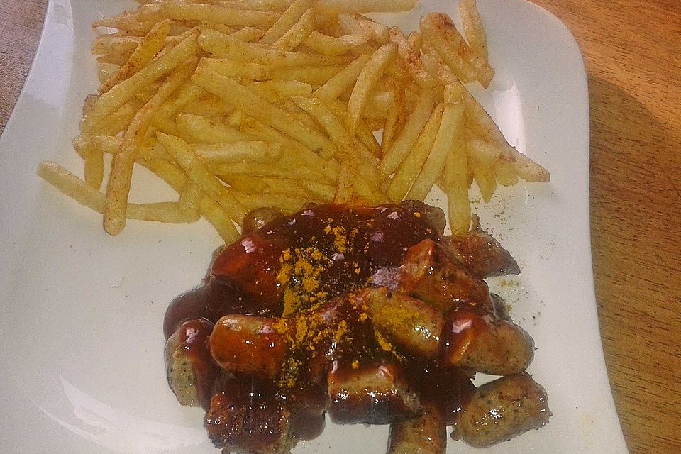 Currywurst mit Pommes