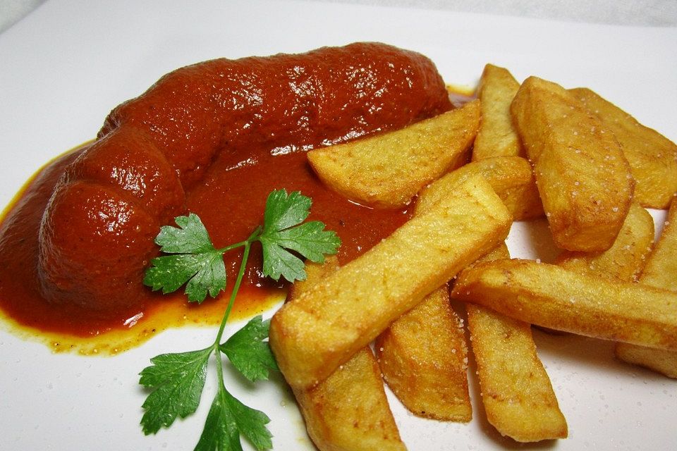 Currywurst mit Pommes