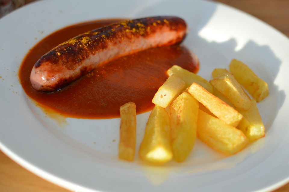 Currywurst mit Pommes