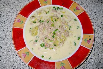 Lauchsuppe Mit Hackfleisch Von Badermichel Chefkoch 