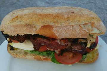 Caprese Bacon Ciabatta Sandwich