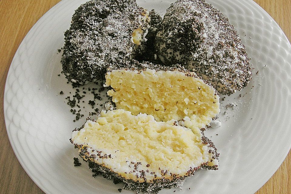 Apfel - Topfennocken mit Mohn