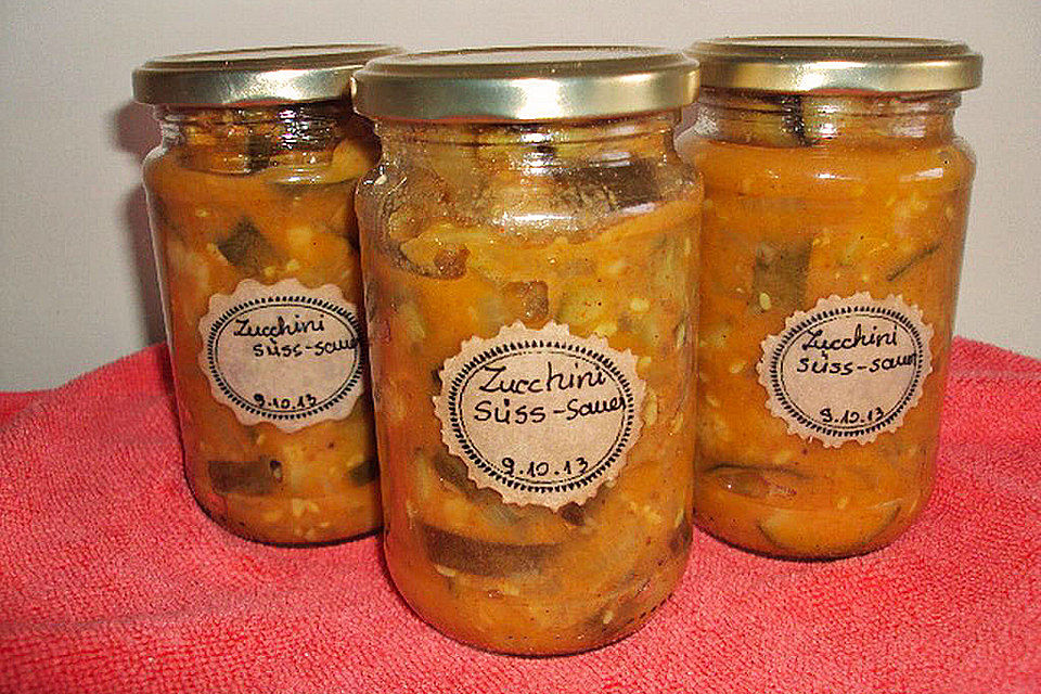 Zucchini - Chutney süß - sauer