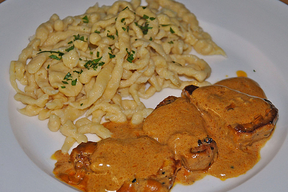 Schweinemedaillons in Gorgonzola - Creme