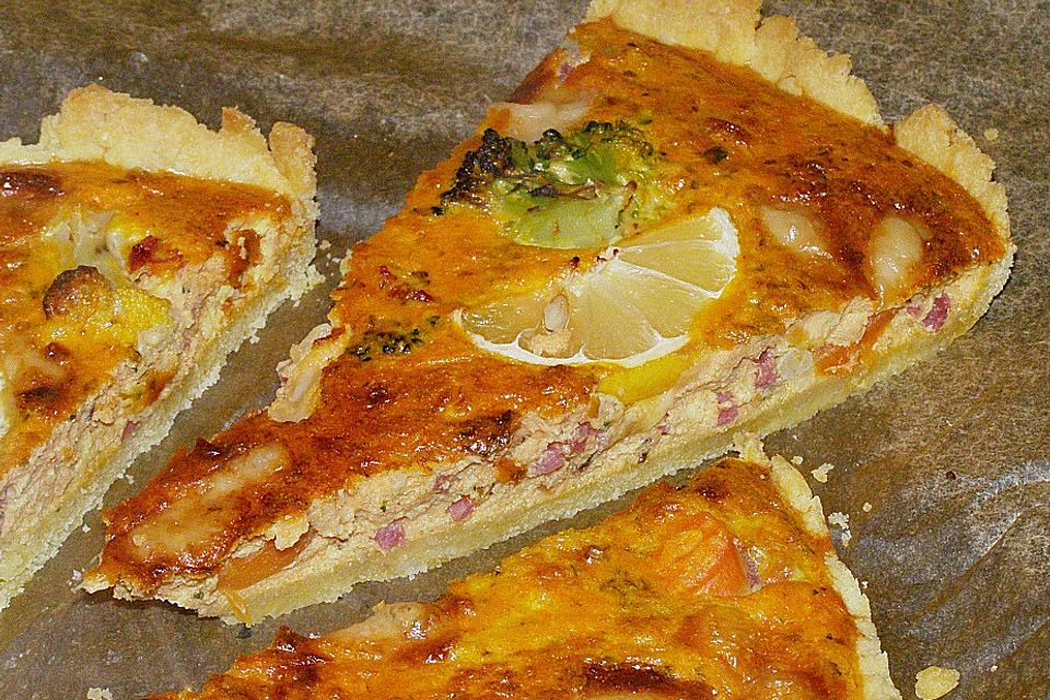 Gemüse-Quiche mit Zitronen