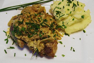 Zwiebel-Senfkoteletts