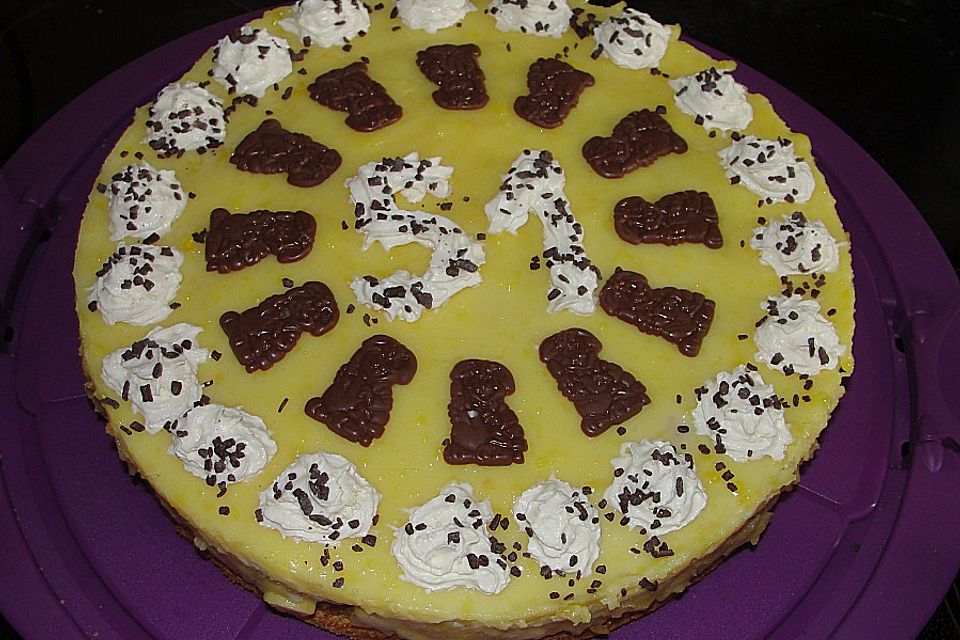 Apfeltorte mit Pudding - Eierlikör - Guss