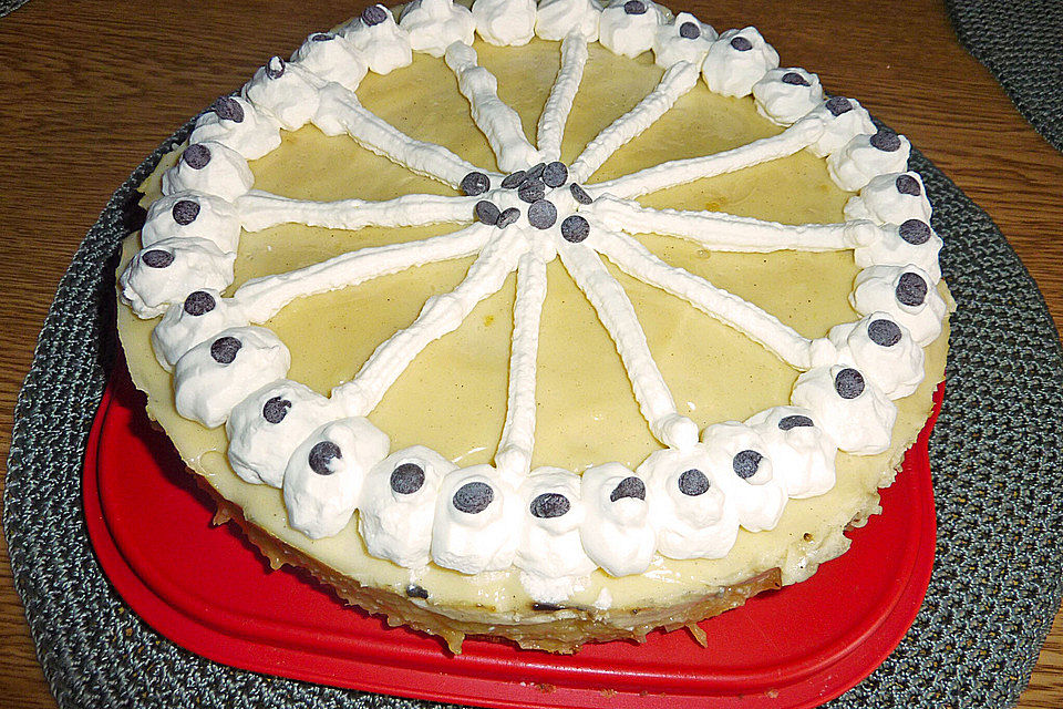 Apfeltorte mit Pudding - Eierlikör - Guss